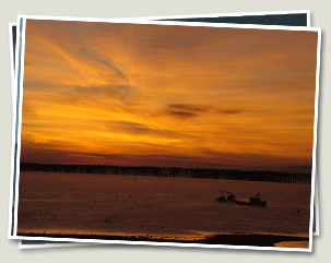 Oceanfront Beach House at Sunset